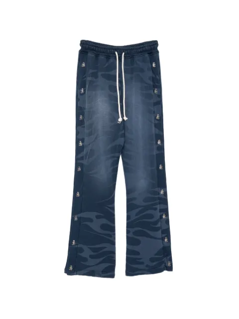 HELLSTAR Tribal Mirror Face track pants Blue HSSS26PT14