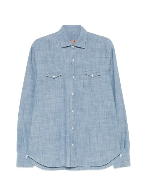 Barba button-fastening shirt Blue 54262