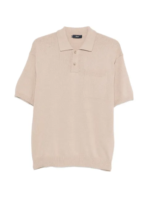 Herno chest-pocket polo shirt Neutrals MPL00012U72141