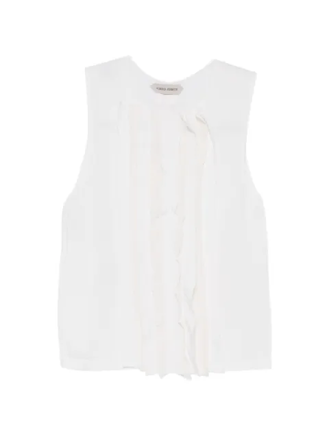 Alberta Ferretti ruffled top White A08811600