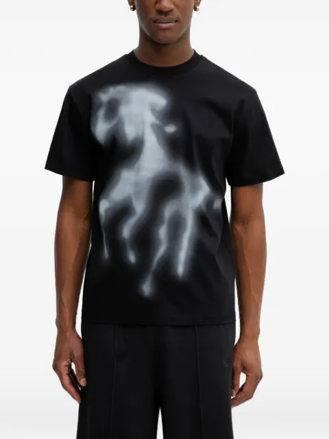 HELIOT EMIL airbrushed-effect T-shirt Black SS26PREM09159