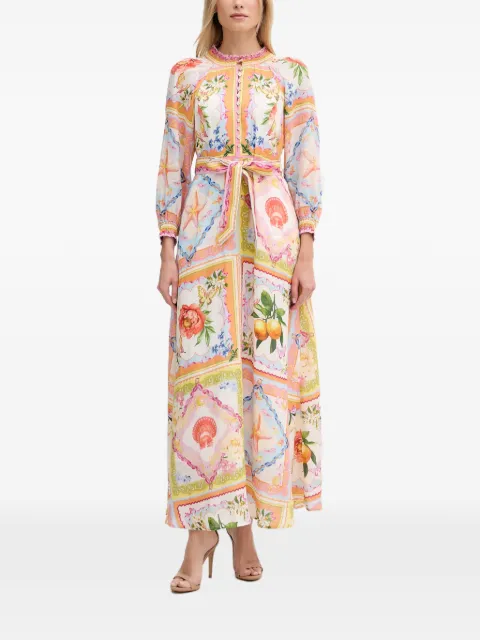Hale Bob Lakelynn floral-print belted maxi dress Orange 5YXP674M