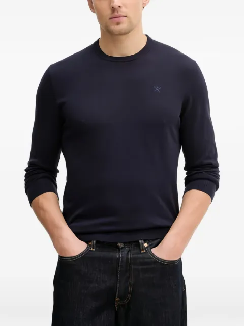 Hackett London crew-neck long-sleeve T-shirt Blue HM7000114