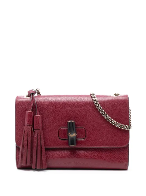 Gucci Pre-Owned 2000-2015 Medium Leather Miss Bamboo crossbody bag Red D51Y6YA6SH781241