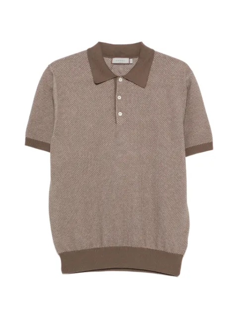 Canali patterned polo shirt Neutrals MK02461C0127