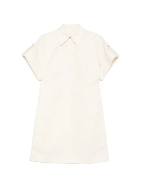 JOSEPH collared short-sleeve mini dress Neutrals JF009756
