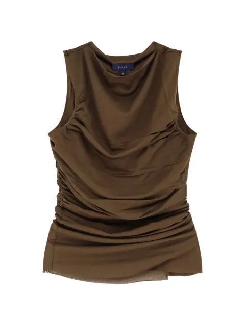 Soeur Irina gathered top Brown TSH0624IRINAKAK1026S