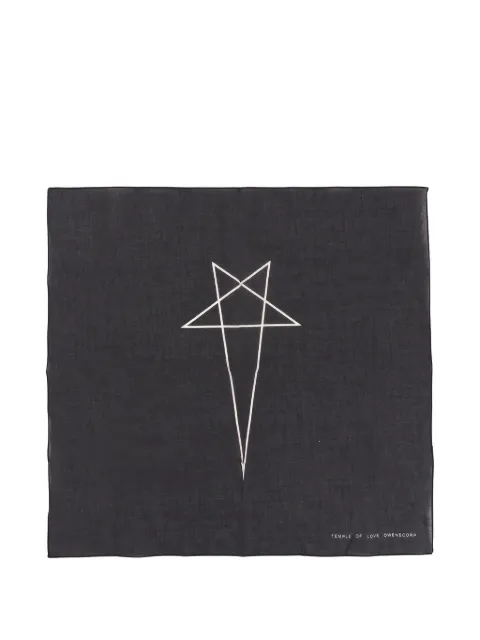Rick Owens DRKSHDW printed scarf Black DA01F4471SCAEP3