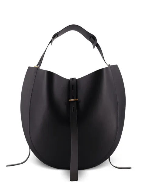 MINOBOSSI Lizzie adjustable-strap leather shoulder bag Black PROMISLIZLILLEC1045