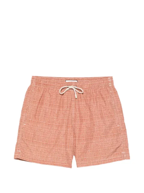 Canali textured swim shorts Brown 93024UA00102