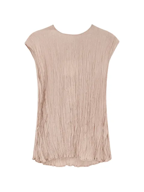 Alysi round-neck textured top Pink 216201P6047CP