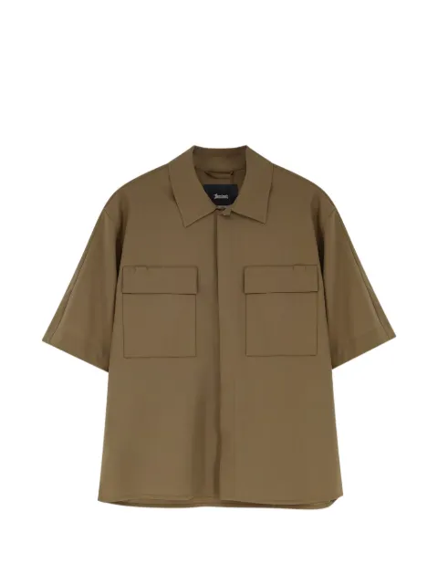 Laminar flap-pockets pointed-collar shirt Neutrals CM00014UL128477305
