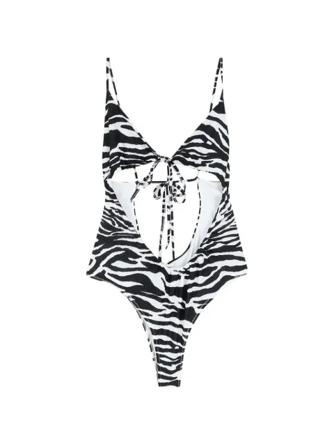 The Attico zebra-print swimsuit Black 260WBA00006PAA116PR