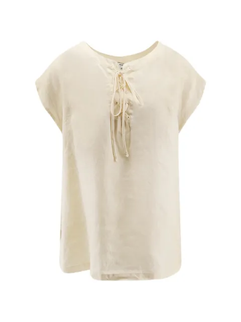 ASPESI lace-up T-shirt Neutrals 5671C19585046