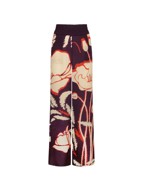 Juan de Dios San Cipriano floral-print palazzo pants Purple RE2540018