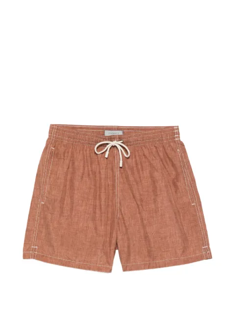 Canali drawstring stitch swim shorts Brown 93024UA00099