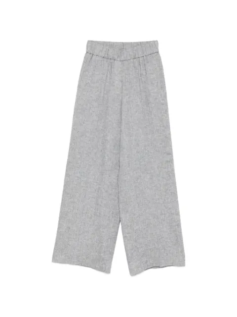 Peserico elasticated-waistband trousers Grey P0412402600134