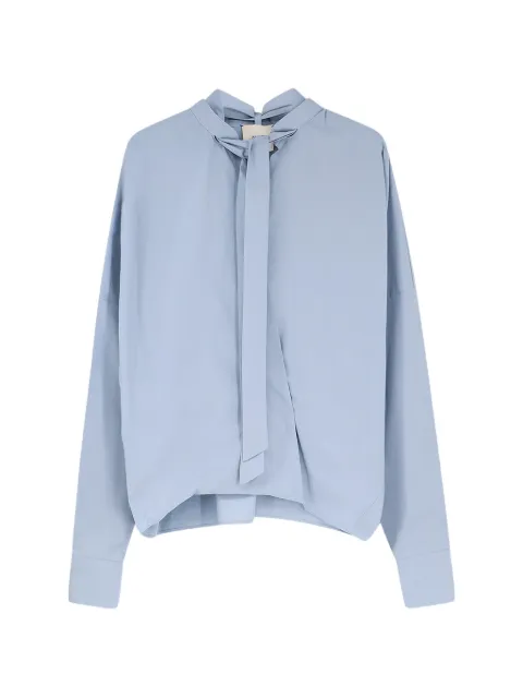 Alysi bow V-neck shirt Blue 116218P6015CIE