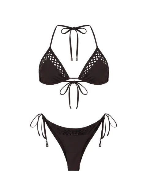The Attico perforated-detail bikini Brown 260WBC00014PAA113AA