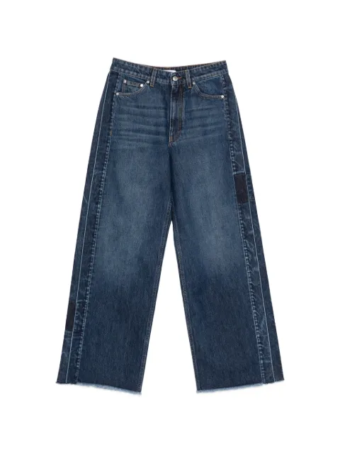 Stella McCartney panelled frayed jeans Blue 6D04753SQH53