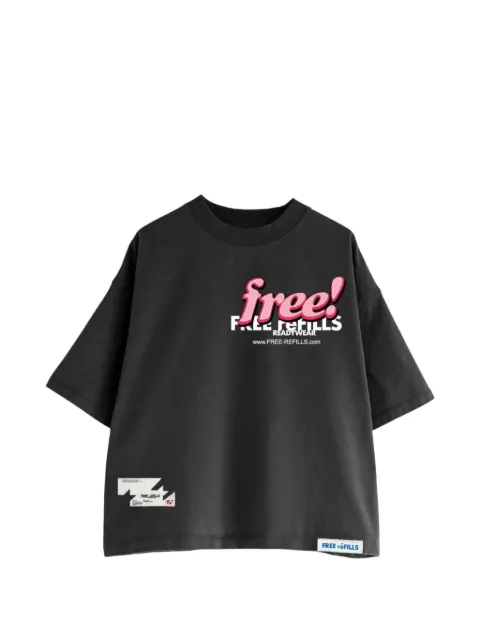 Free Refills tabloid T-shirt Black FRS26017