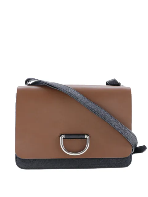 Burberry Pre-Owned 2000-2017 Medium Bicolor Leather D Ring crossbody bag Black 16QUK0B0MW3EDPK3