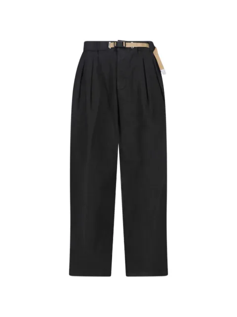 White Sand belt pleated trousers Black 26SU90190