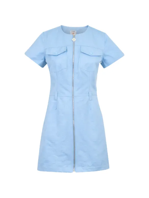 Casablanca monogram-pattern mini dress Blue WSP26DR19101