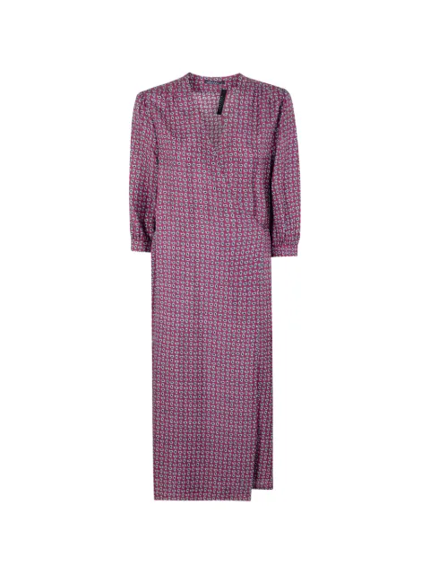 Laura Urbinati paisley tie belt dress Purple E6V02TC