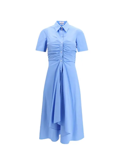 Alexander McQueen shirred shirt dress Blue 863958QAABT