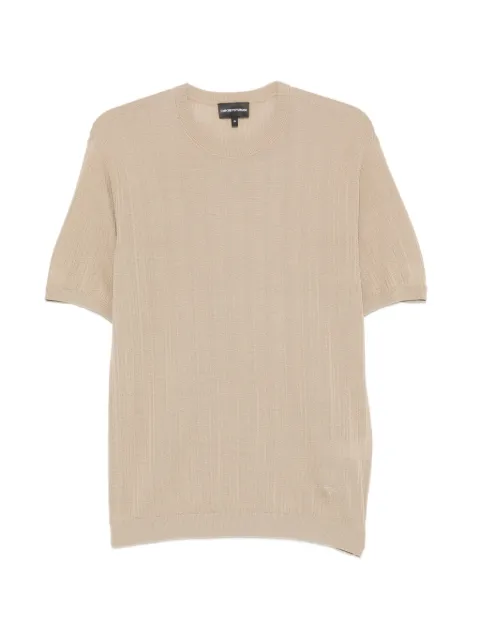 Emporio Armani knitted short-sleeve T-shirt Neutrals EM004740AF23761