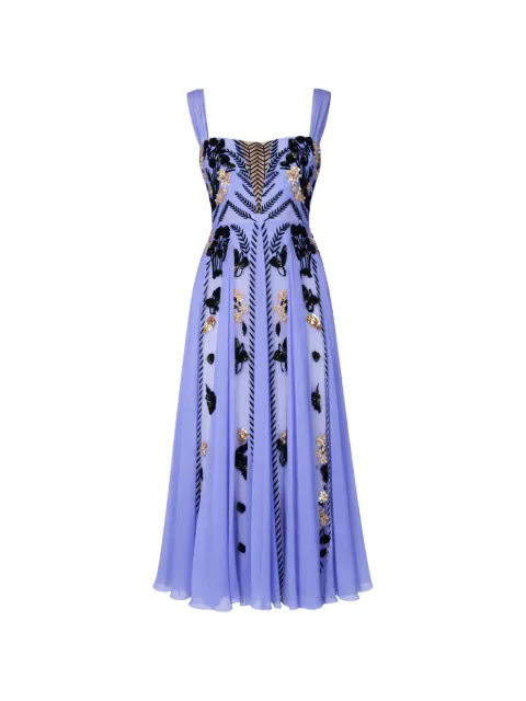 Temperley London sequin-embellished embroidered dress Blue 26UGIL55014