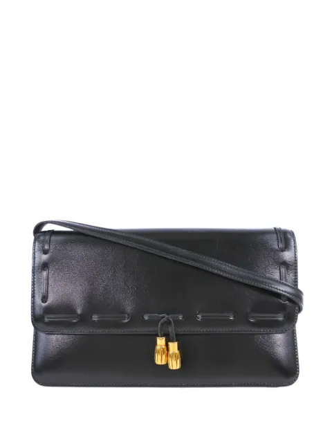 Hermès Pre-Owned 1985 Calfskin Tassel shoulder bag Black 0VAK7NZHMWQXTBTJ