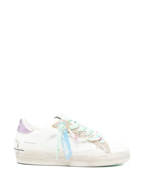 Crime London Sk8 Deluxe glitter lace sneakers White 29112PP8