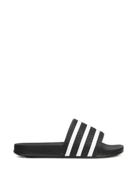 adidas Adilette striped textured slides Black KJ6912