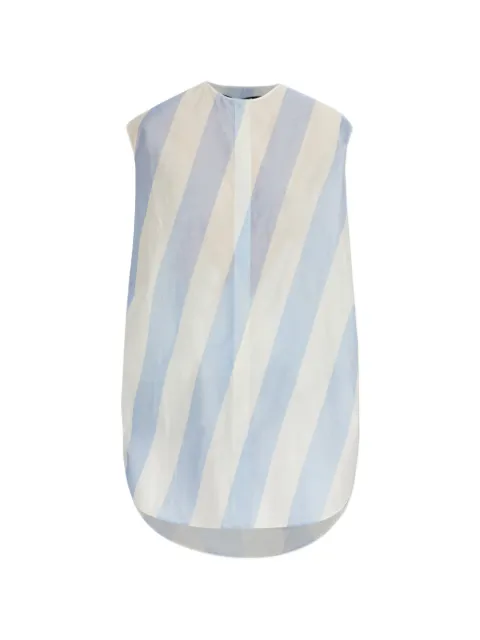 Jacquemus Berlingot striped curved-hem dress shirt Blue DRW00759AW00759