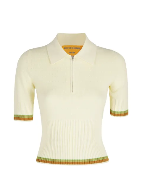 Guest In Residence Marcella striped polo shirt Yellow W4133OJM