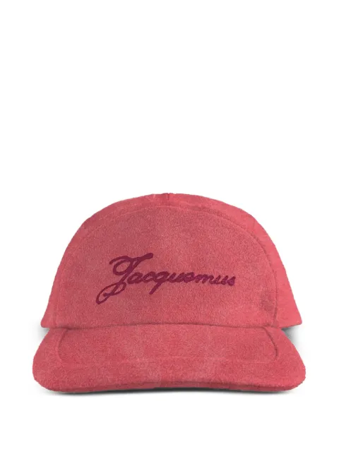 Jacquemus La Casquette logo-embroidery baseball cap Red ACU00819AW00825