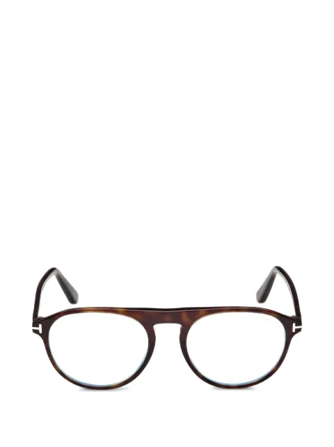 TOM FORD Eyewear browline glasses Brown FT6118B