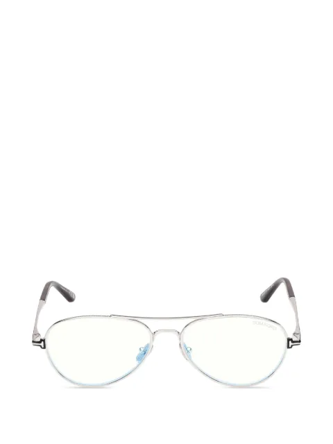TOM FORD Eyewear pilot-frame glasses Silver FT6128B