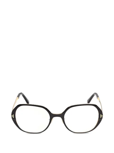 TOM FORD Eyewear oval-frame glasses Black FT6137B