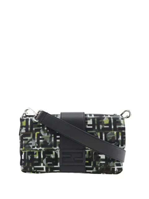 Fendi Pre-Owned 2010-2026 Zucca Nylon Camouflage Convertible Baguette satchel Black G2U7H3R3L9IV69KS