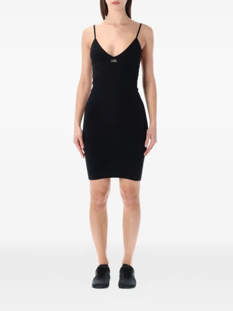 MM6 Maison Margiela V-neck mini dress Black MKH750010001