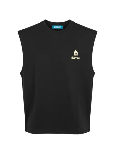 BARROW graphic sleeveless T-shirt Black S6BWUATH023