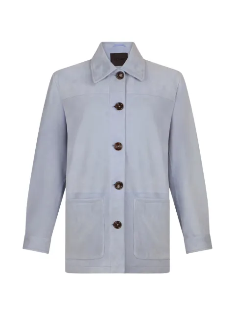 LIU JO button suede jacket Blue CA6153P0382