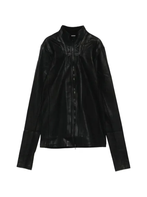 Julius zip- front stand- collar jacket Black 937CUM2C