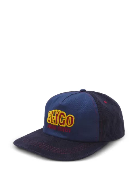 Nicholas Daley Slygo embroidered corduroy cap Blue NDSS26SLYCDYNVY