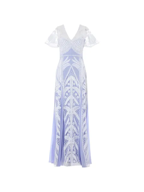 Temperley London Giselle embroidered gown Blue 26UELL55051