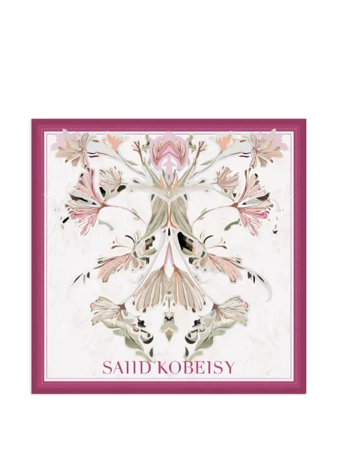Saiid Kobeisy large flower scarf White ACSCYR26SCL