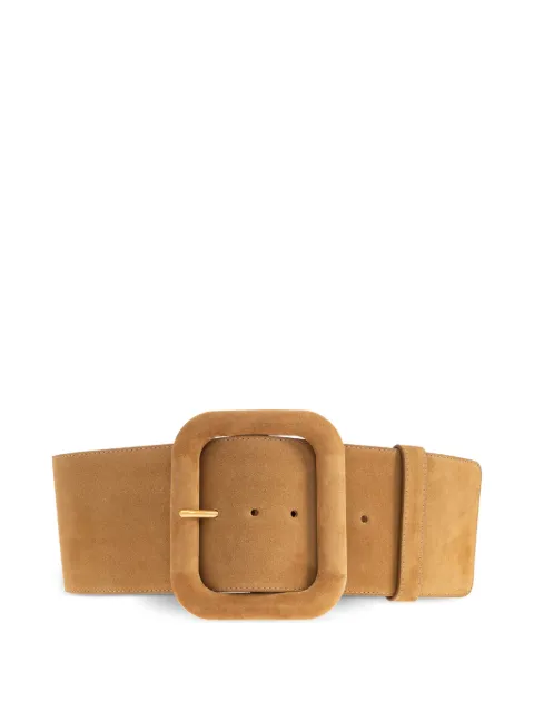 AMI Paris square-buckle leather belt Neutrals FBL212AL0190
